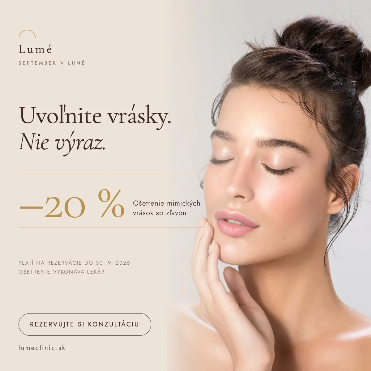 Grafika na Instagram – septembrová akcia estetickej kliniky, ukážkový koncept waustudio