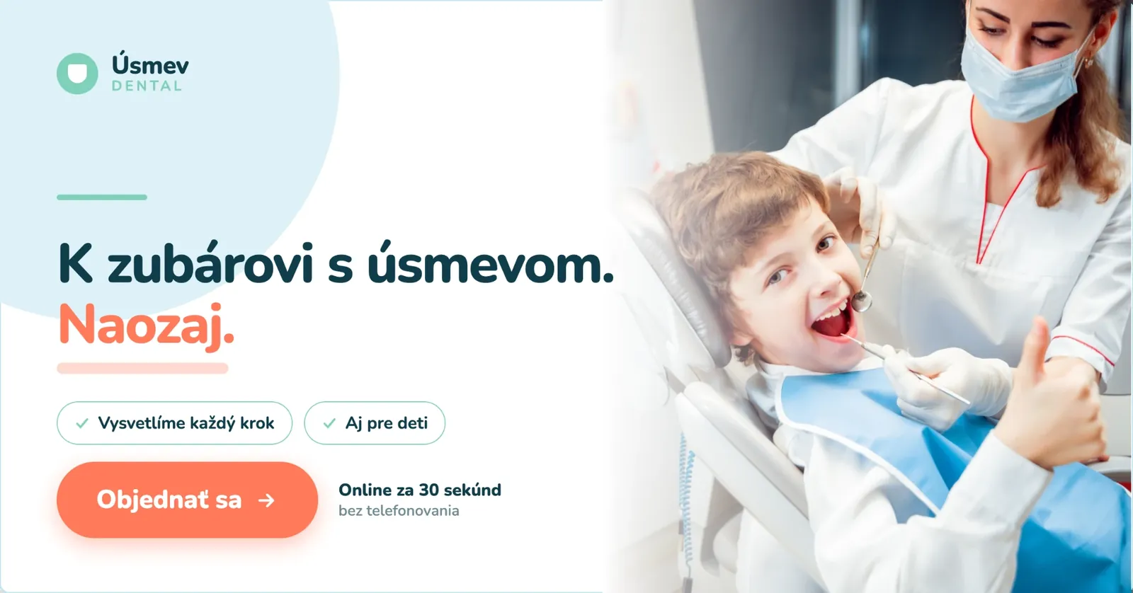 Reklamný banner Google Ads pre zubnú ambulanciu, ukážkový koncept waustudio